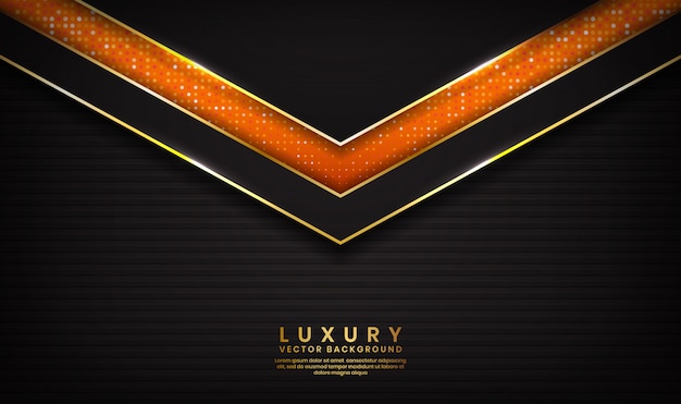 Abstract luxury black and orange background