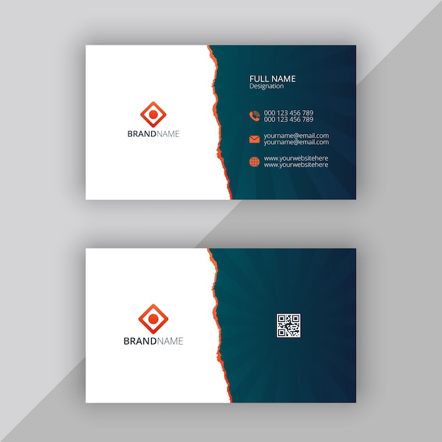 Abstract luxury business card template Premium Vector