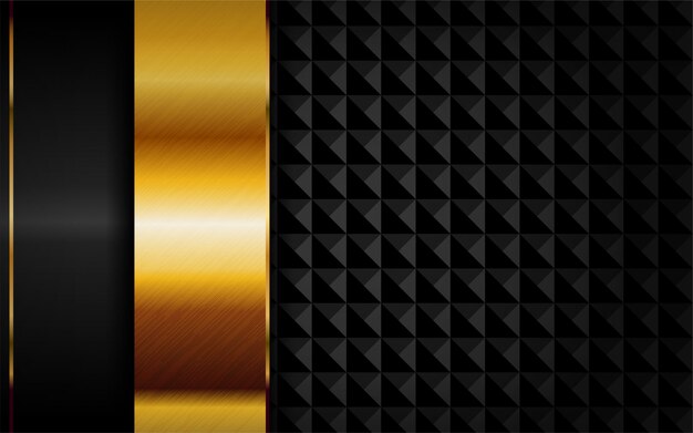 Vector abstract luxury dark background with golden lines combinations.