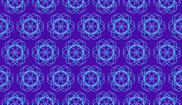 Abstract luxury elegant blue and purple floral seamless pattern