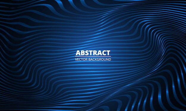 Abstract luxury elegant dark blue background with glowing wavy lines