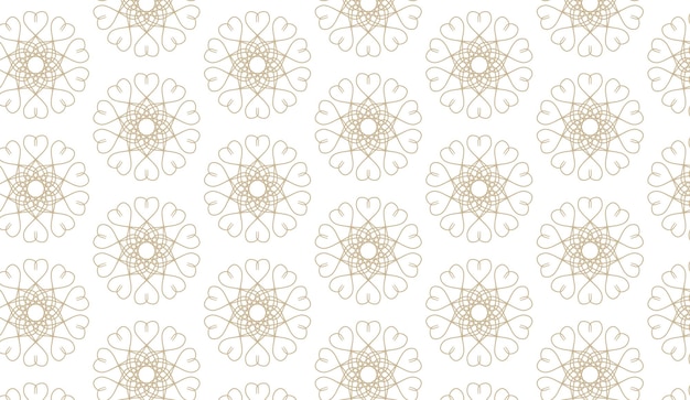 벡터 추상 럭셔리 우아한 흰색과 금색 갈색 꽃 원활한 패턴