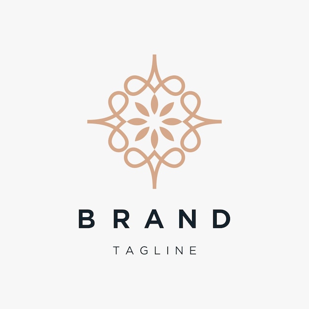 Abstract Luxury Flower Ornament Logo