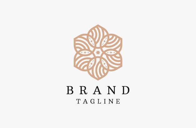 Abstract luxury flower ornament logo