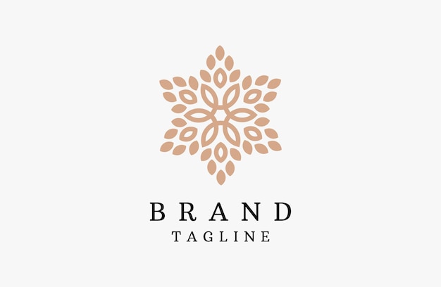 Abstract luxury flower ornament logo