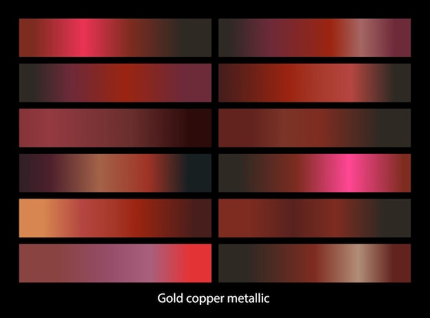 Vettore gradiente metallico di rame astratto di lusso oro