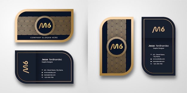 Abstract luxury gold pattern  business card template