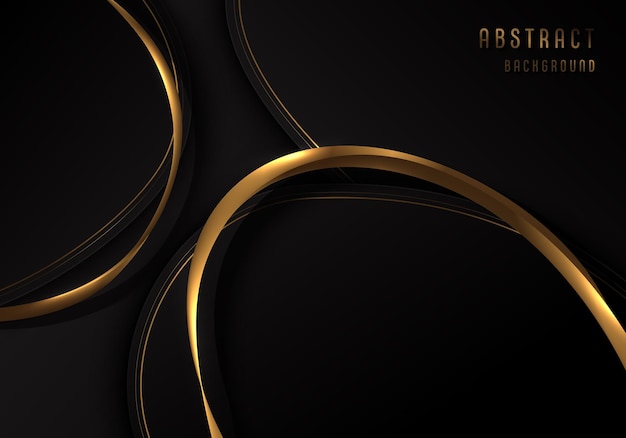 Abstract luxury golden template design of geometric 3D artwork decorative