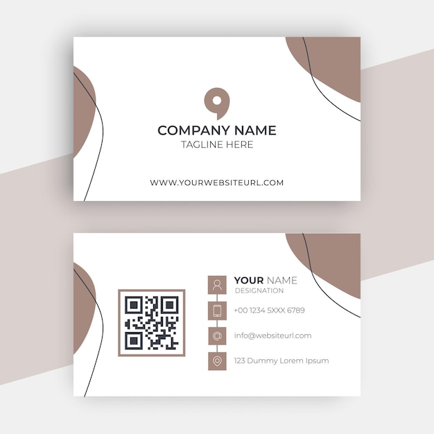 Vector abstract luxury professional simple modern two color clean minimalist elegant business card template