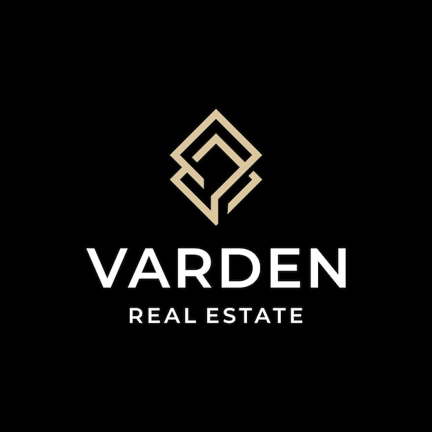 Abstract luxury real estate logo design