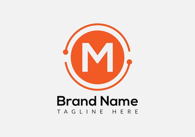 Abstract M letter modern initial lettermarks logo design