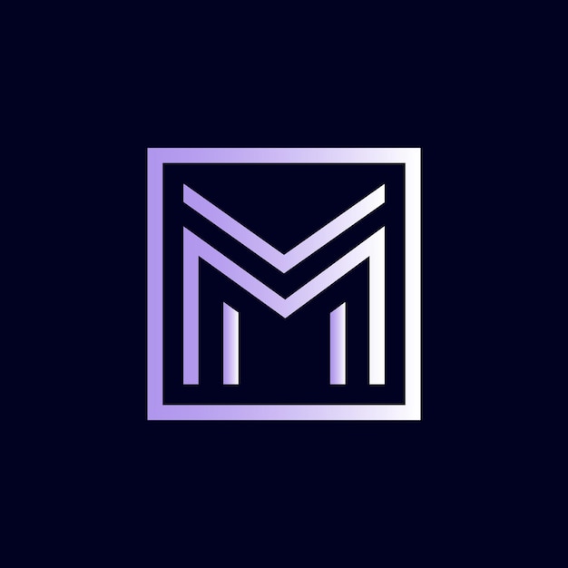 抽象的な M ロゴ デザイン ベクトル テンプレート