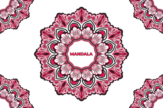 Abstract mandala background design. Frame mandala pattern design.