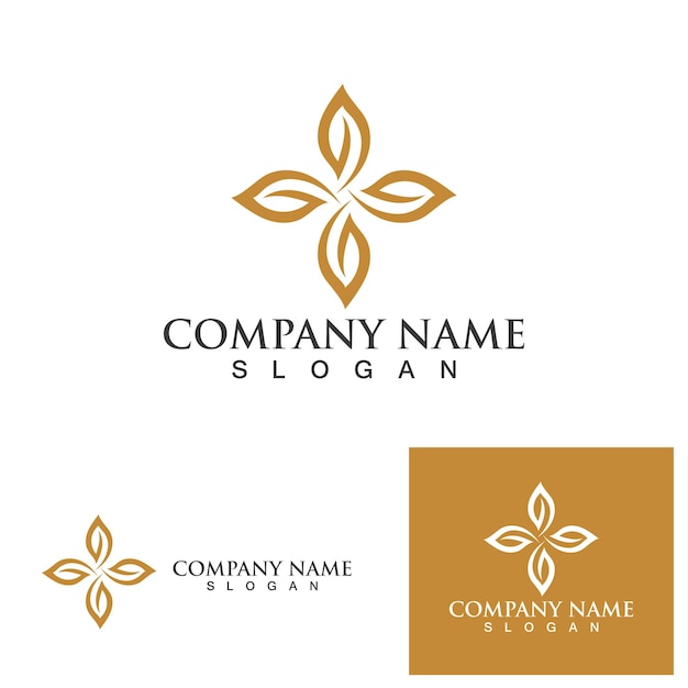 Abstract mandala fiore swirl logo icona disegno vettoriale elegante ornamento premium logotipo logo simbolo logo per hotel spa salone e atelier