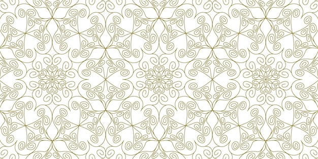 abstract mandala golden line pattern ethnic background