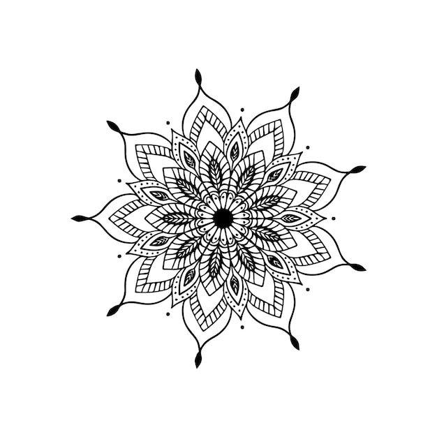 abstract mandala illustration floral design