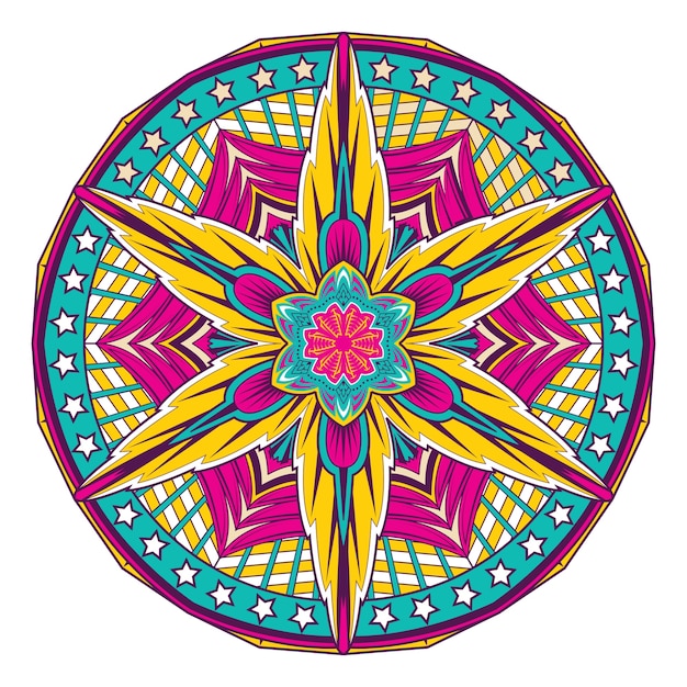 Abstract Mandala Oosters patroon