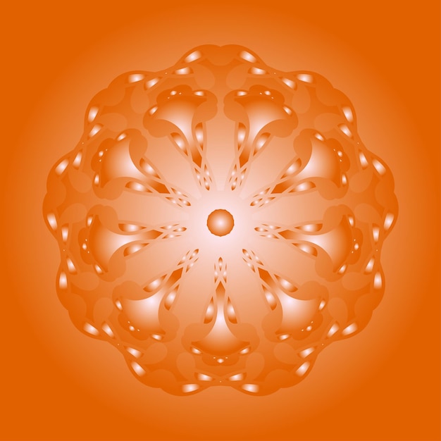 Abstract mandala pattern round ornament design