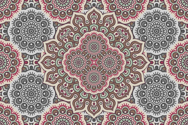 abstract mandala seamless pattern