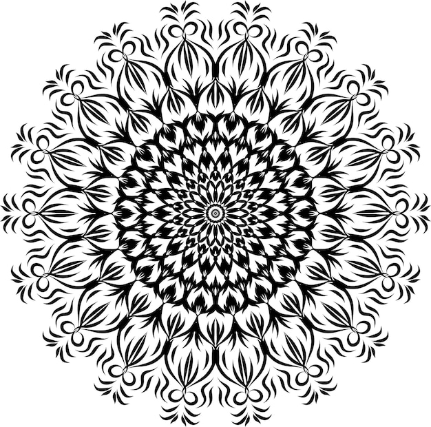 Abstract mandala shape Spirograph decorative element for design