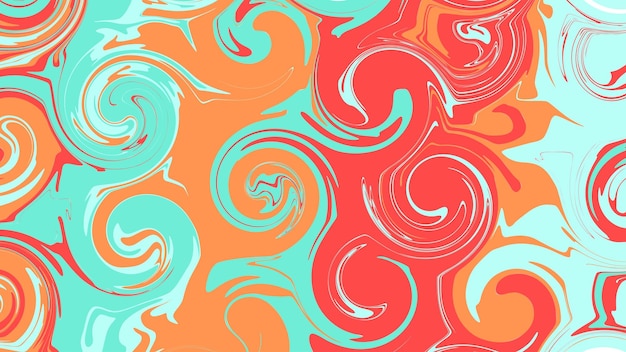 Abstract marble orange blue background vector