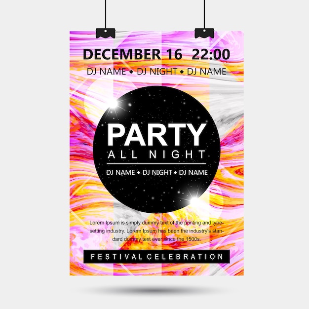 Абстрактные дизайнерские плакаты для мраморных вечеринок