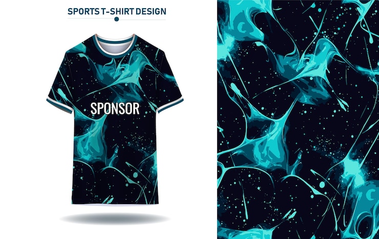 Vector abstract marble sports t-shirt design