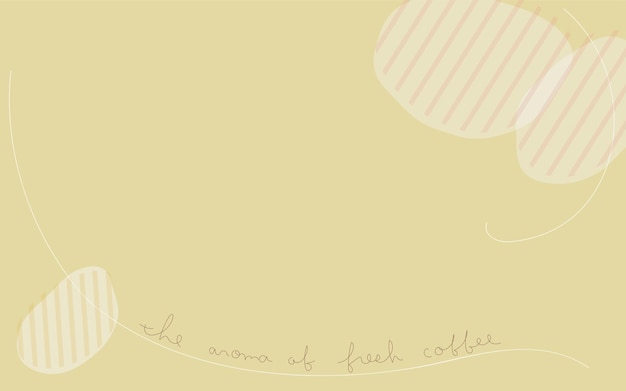 Vector abstract material of simple lines and figures image of coffee beans