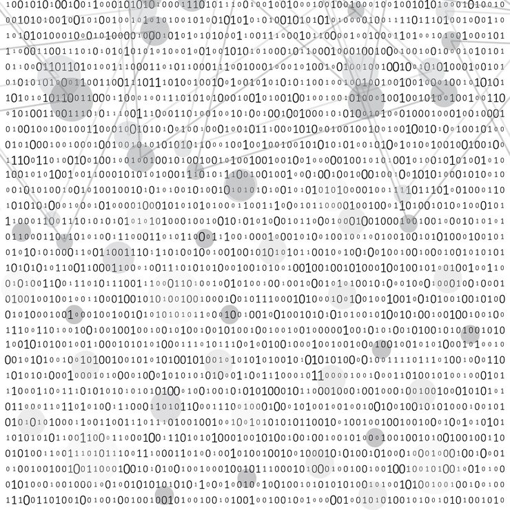 Vector abstract matrix background binary computer code coding hacker concept vector background illustration