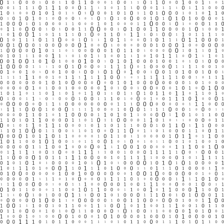 Vector abstract matrix background binary computer code coding hacker concept vector background illustration