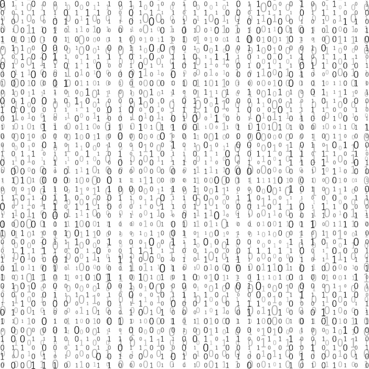 Vector abstract matrix background binary computer code coding hacker concept vector background illustration