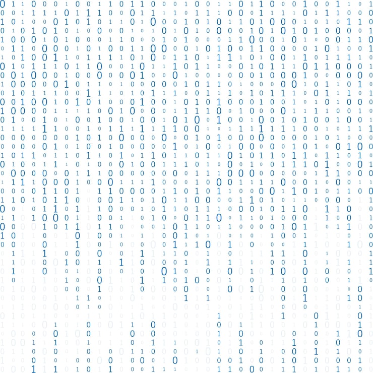 Vector abstract matrix background binary computer code coding hacker concept vector background illustration