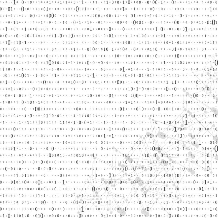 Vector abstract matrix background binary computer code coding hacker concept vector background illustration