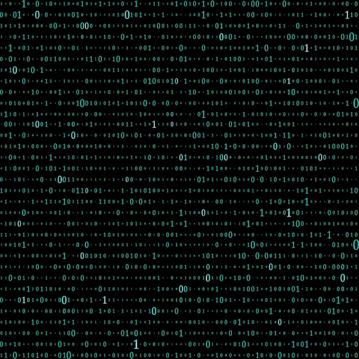 Vector abstract matrix background binary computer code coding hacker concept vector background illustration