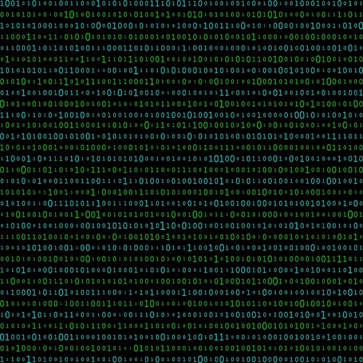 Vector abstract matrix background binary computer code coding hacker concept vector background illustration