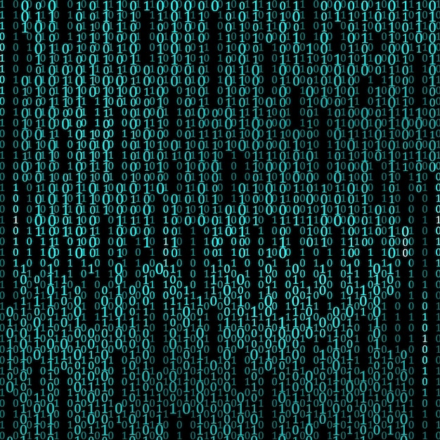 Abstract Matrix Background Binary Computer Code Coding Hacker concept Vector Background Illustration