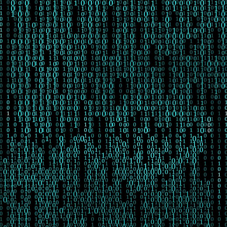 Vector abstract matrix background binary computer code coding hacker concept vector background illustration