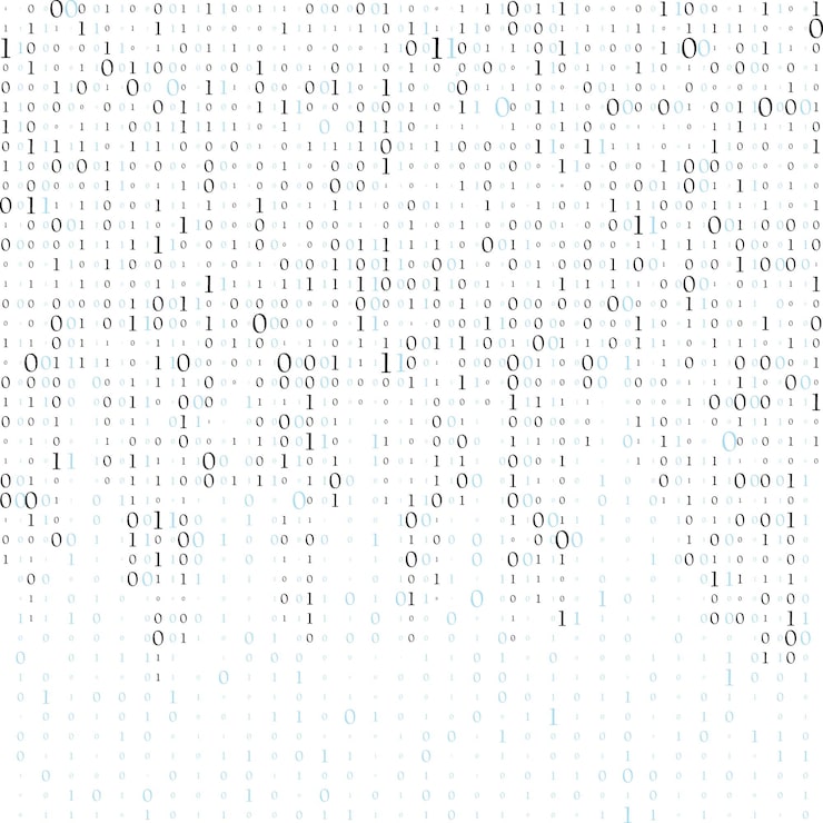 Vector abstract matrix background binary computer code coding hacker concept vector background illustration