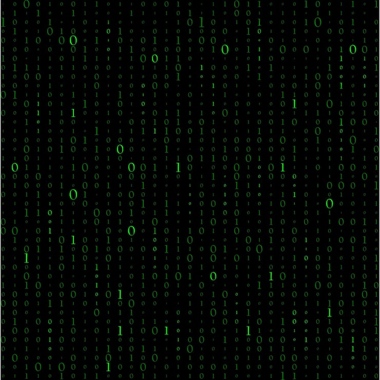 Vector abstract matrix background binary computer code coding hacker concept vector background illustration