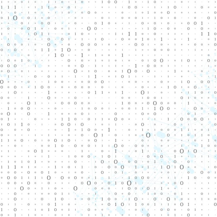 Vector abstract matrix background binary computer code coding hacker concept vector background illustration