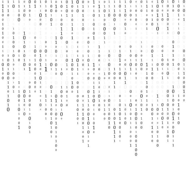 Vector abstract matrix background binary computer code coding hacker concept vector background illustration
