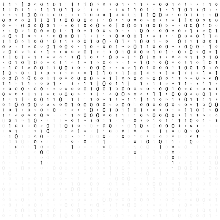 Vector abstract matrix background binary computer code coding hacker concept vector background illustration