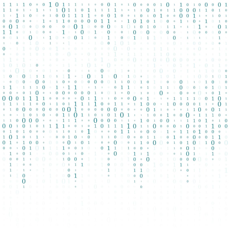 Vector abstract matrix background binary computer code coding hacker concept vector background illustration