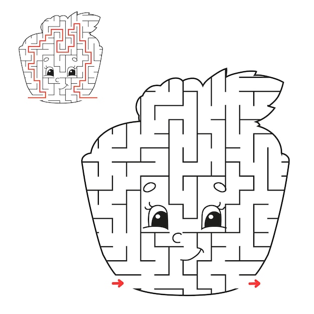 子供のための抽象的な迷路ゲーム子供のためのパズル迷路の難問正しい道を見つける教育ワークシート