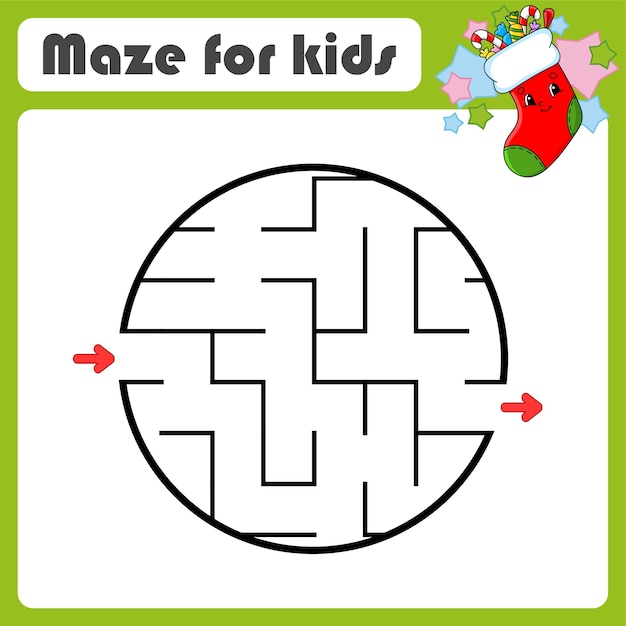 Abstract maze. Game for kids. Puzzle for children.