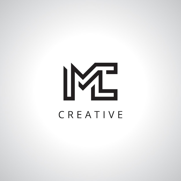 Abstract MC CM Logo Template met Vector Eps