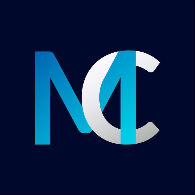 추상 mc 문자 로고 디자인 템플릿  ⁇ 터 로고 일러스트