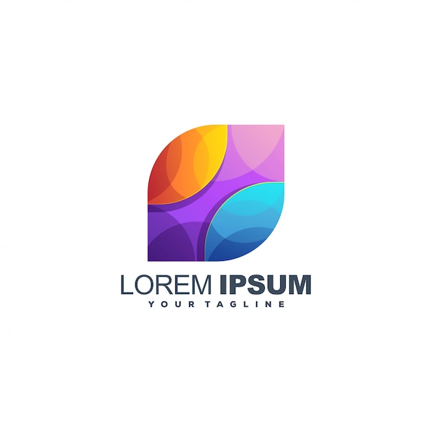 Abstract media gradient color logo