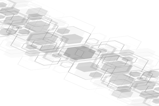 Fondo medico astratto. ricerca sul dna. molecola a struttura esagonale e sfondo di comunicazione per medicina, scienza, tecnologia. illustrazione vettoriale.