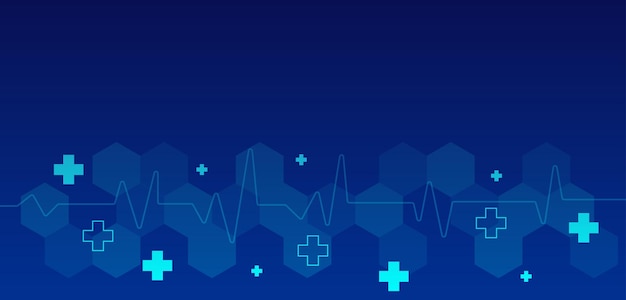 Vector abstract medical background with flat icons and with concept and idea for medical